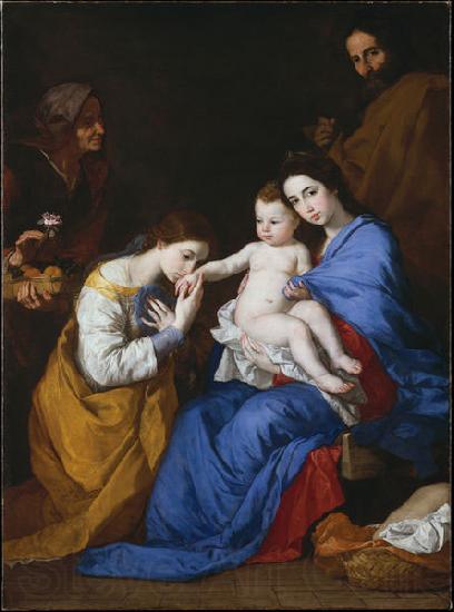 Jose de Ribera Mystische Hochzeit der Hl. Katharina von Alexandrien, Desposorios misticos de Santa Catalina de Alejandria. Norge oil painting art